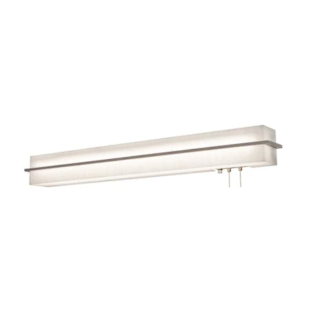 Afx Apex 50" LED Overbed Wall Light - Weathered Grey Finish - Linen White Shade APB5154L30ENWG-LW
